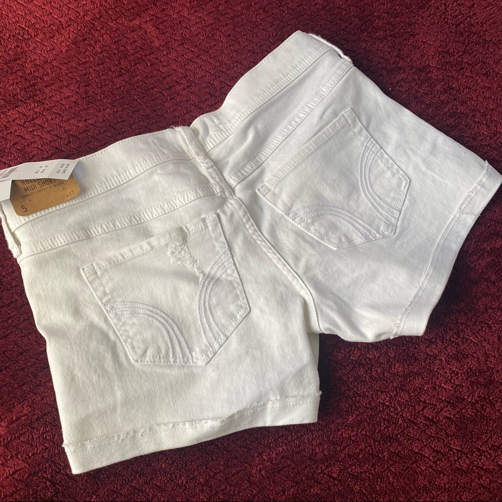 Hollister white shorts